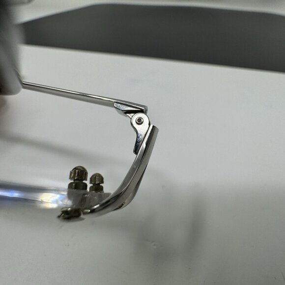 Cartier rimless metal optical Eyeglasses Frame Shiny Silver - Picture 15 of 16